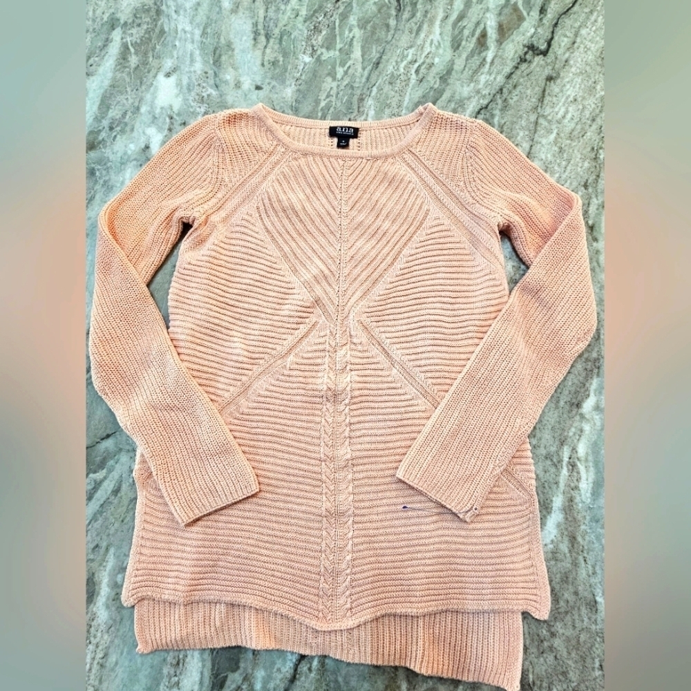 a.n.a Blush Pink Textured Knit Sweater - Size Small